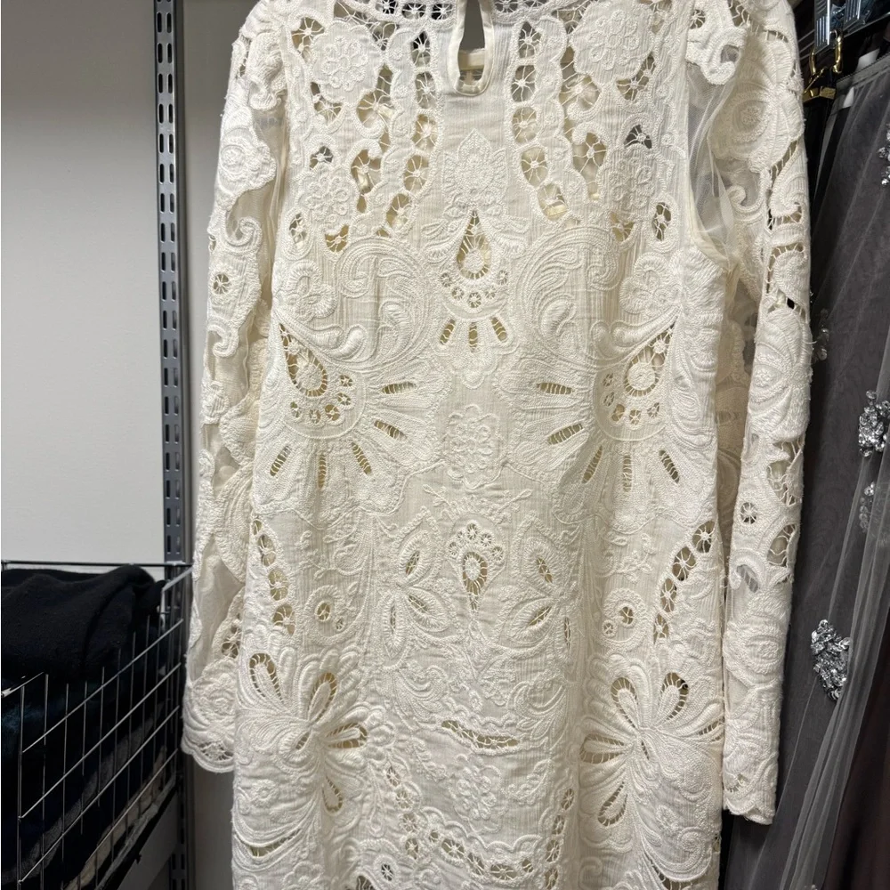 Sea New York Lysa Cream Lace Long Sleeve Dress - Picture 5 of 7